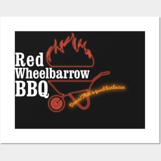 Red Wheelbarrow BBQ Neon (from Mr. Robot commercial) Posters and Art